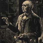 'Hermann Ludwig Ferdinand von Helmholtz. Reproduction of a wood engraving, 1937 or 1938.' . Credit: Wellcome Collection. CC BY